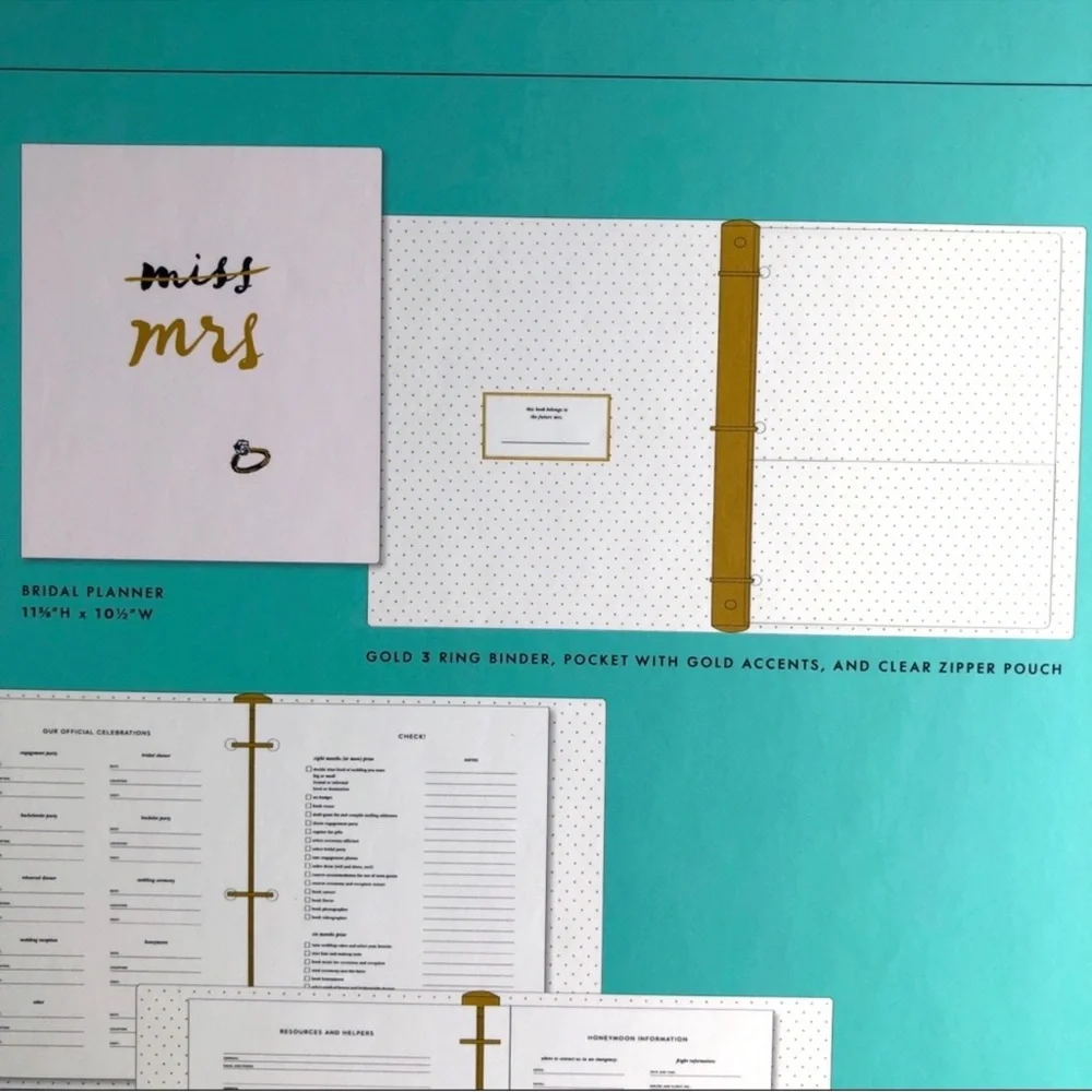 Kate Spade Miss to Mrs Bridal Wedding Planner